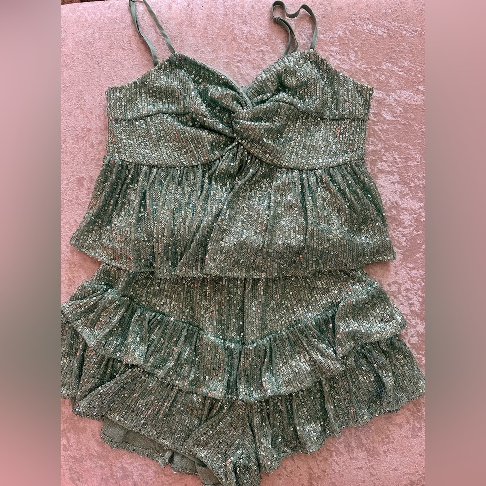 christmas outfit sequin set